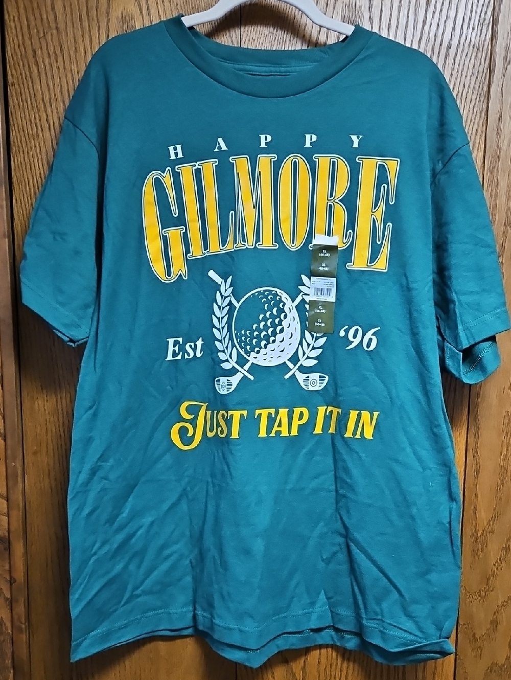 Happy Gilmore Graphic Tee - Green with Yellow Print